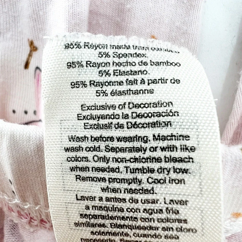 Milkberry Pajamas 4T Pink Snowman Bamboo Long Sleeve Snug Fit PJ Set Kids